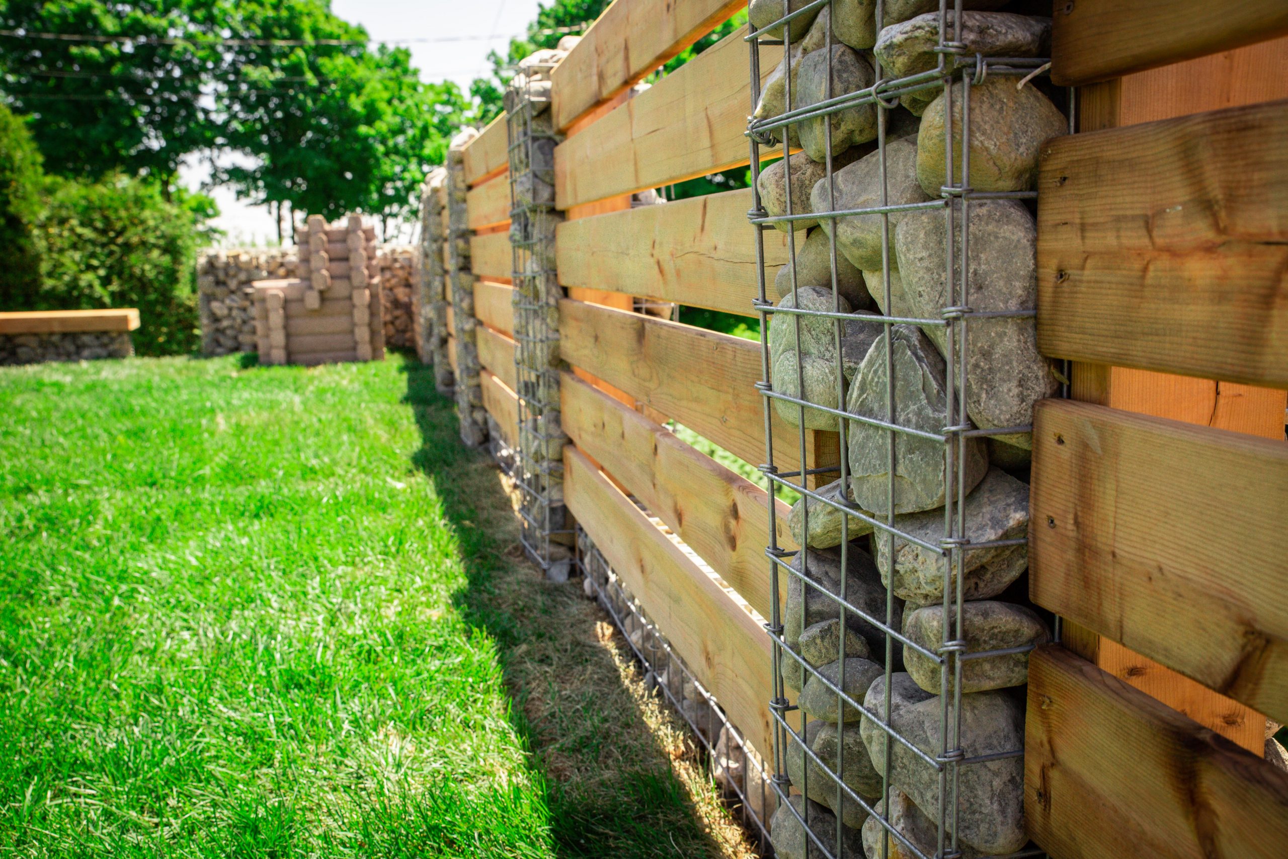 Clôture en Gabion décoratif